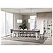 Tavolo Allungabile 90x160/264 Cm Naxy Mix Piano Bianco Frassino - Gambe Noce - Noce /bianco Frassino - Foto miniatura 4