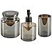 Set Da 3 Accessori Per Il Bagno Managua Vetro Grigio - Foto miniatura 6