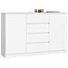 Cassettiera K160, 2 ante e 4 cassetti, 160x40x99 cm, Colore Bianco - Foto miniatura 1