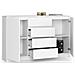 Cassettiera K160, 2 ante e 4 cassetti, 160x40x99 cm, Colore Bianco - Foto miniatura 2