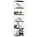 Scaffale stile loft con ripiani in legno, 6 ripiani, 50x32x192 cm, Colore Bianco e Grigio - Foto miniatura 1