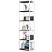 Scaffale stile loft con ripiani in legno, 6 ripiani, 50x32x192 cm, Colore Bianco e Grigio - Foto miniatura 2