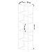 Scaffale stile loft con ripiani in legno, 6 ripiani, 50x32x192 cm, Colore Bianco e Grigio - Foto miniatura 3