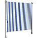 Tenda A Rullo Esterno Blu E Bianca 200x270cm Tessuto E Acciaio - Foto miniatura 1