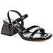 Black Elegant Open Sandals Sandali Sintetico E Tessile Scarpe Donna Nero Eu 37, 937049/01-02 - Foto miniatura 1