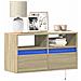 Mobile TV a Parete con Luci LED Rovere Sonoma 80x31x45 cm - Foto miniatura 3