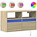 Mobile TV a Parete con Luci LED Rovere Sonoma 80x31x45 cm - Foto miniatura 1