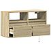 Mobile TV a Parete con Luci LED Rovere Sonoma 80x31x45 cm - Foto miniatura 5