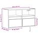 Mobile TV a Parete con Luci LED Rovere Sonoma 80x31x45 cm - Foto miniatura 6