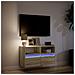 Mobile TV a Parete con Luci LED Rovere Sonoma 80x31x45 cm - Foto miniatura 7