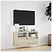 Mobile TV a Parete con Luci LED Rovere Sonoma 80x31x45 cm - Foto miniatura 9