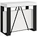 Consolle allungabile 90x40/300cm Zamat bianco frassino telaio antracite - Foto miniatura 1