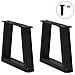 Gambe Per Tavolo Da Pranzo A V 2 Pz Nero 30x(30-31,3)cm Acciaio - Foto miniatura 3