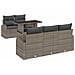 Set Divano da Giardino  6 Pezzi con Cuscini Grigio Rattan Polietilene, Divano da Giardino 2 Posti con Storage & Cuscini Grigio Rattan Polietilene - Foto miniatura 1