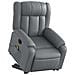 Poltrona Alzapersona Elettrica Reclinabile Grigio in Similpelle - Foto miniatura 3