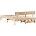 Letto senza Materasso 140x190 cm in Legno Massello di Pino - Foto miniatura 6