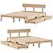 Letto senza Materasso 140x190 cm in Legno Massello di Pino - Foto miniatura 9