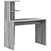 Scrivania Grigia Grigia Sonoma Truciolare - Foto miniatura 1