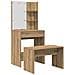 Set Toeletta con LED Rovere Artigianale in Legno Multistrato - Foto miniatura 1