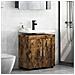 Mobile per lavabo da bagno TULUM Rovere fumo 60 x 34 x 63 cm - Foto miniatura 4