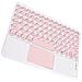 Tastiera Bluetooth Con Tasti Rotondi E Touchpad - Compatibile Con Ipad, Tablet E Smartphone Pink - Foto miniatura 1