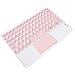 Tastiera Bluetooth Con Tasti Rotondi E Touchpad - Compatibile Con Ipad, Tablet E Smartphone Pink - Foto miniatura 2