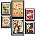 Set Di 6 Stampe Cartelli Per Birra Illustrazioni A Colori Di Caffè E Bevande In Cartelloni Pubblicitari Per La Casa A3 & A4 Cornice Nera - Foto miniatura 1