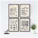 Set Di 4 Stampe Vintage Lamine Con Brevetti Di Gioco Da Tavolo. Poster Con Inventamenti E Brevetti. Scegli Il Colore Che Più Ti Piace Cornice Nera A4 - Foto miniatura 1