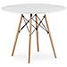 Tavolo rotondo Valora KOVA con gambe in faggio MDF bianco - Foto miniatura 1