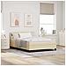 Letto a molle con materasso Crema 160 x 200 cm Tessuto - Foto miniatura 2