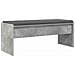 Panca per ingresso con cuscino Grigio cemento 103 x 38 x 40 cm - Foto miniatura 1