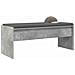 Panca per ingresso con cuscino Grigio cemento 103 x 38 x 40 cm - Foto miniatura 3