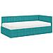 Struttura Letto Angolare con Materasso 2 pcs Turchese Velluto - Foto miniatura 4