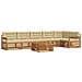 Set di divani da esterno con cuscino 7 pcs Naturale e Beige - Foto miniatura 1