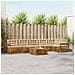 Set di divani da esterno con cuscino 7 pcs Naturale e Beige - Foto miniatura 2