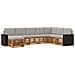 Set di divani da esterno 8 pcs Naturale e Grigio Chiaro - Foto miniatura 1