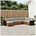 Set di divani da esterno 8 pcs Naturale e Grigio Chiaro - Foto miniatura 2