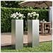 Vaso da giardino 2 pz Argento 20 x 20 x 75 cm Acciaio zincato - Foto miniatura 2