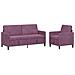 Set di Divani con Storage 2 pz Viola Poliestere - Foto miniatura 1