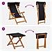 Lettino 4 pcs 3 Posizione Legno di Eucalipto Massello Nero - Foto miniatura 6