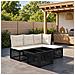 Set Divano da Giardino 5 pz Nero polyrattan - Foto miniatura 3