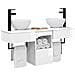 Set di mobili per il bagno 3 pz Bianco Lucido - Foto miniatura 2