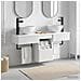 Set di mobili per il bagno 3 pz Bianco Lucido - Foto miniatura 8