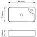 Lavandino Bagno In Ceramica Bianca Con Foro Per Rubinetto - Foto miniatura 5