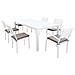 Set Tavolo Giardino Allungabile Rettangolare 200/300 X 100 Con 4 Sedie E 2 Poltrone In Alluminio Bianco Da Esterno - Foto miniatura 1