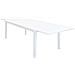 Set Tavolo Giardino Allungabile Rettangolare 200/300 X 100 Con 4 Sedie E 2 Poltrone In Alluminio Bianco Da Esterno - Foto miniatura 4
