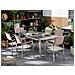 Set Di Tavolo E 6 Sedie Da Giardino In Acciaio, Basalto E Fibra Tessile Beige - Nero Fiammato - 180cm - Grosseto - Foto miniatura 21