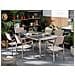 Set Di Tavolo E 6 Sedie Da Giardino In Acciaio, Basalto E Fibra Tessile Beige - Nero Fiammato - 180cm - Grosseto - Foto miniatura 27