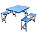 Tavolo Pieghevole Con 4 Sgabelli Per Campeggio Spiaggia Mare Piscina Giardino - Foto miniatura 1