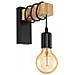 Lampada Da Parete A Led Townshend 1 In Legno Nera E Beige - Foto miniatura 5